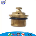 with O-ring compressed brass manual air vent valve